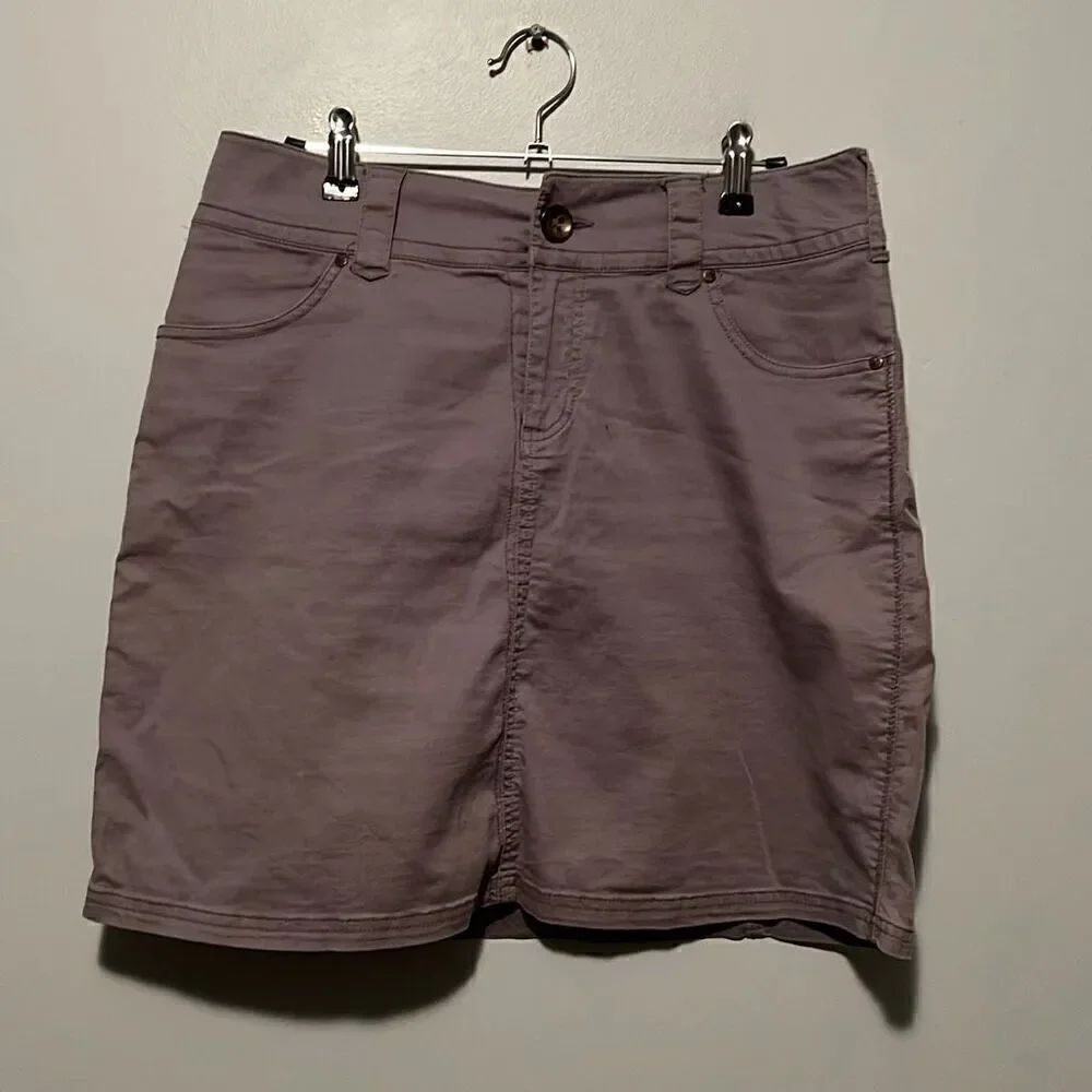 Ventura Women’s Gray Organic Cotton Blend Casual Mini Skirt